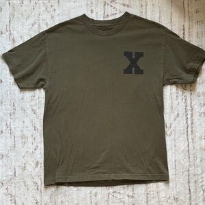 Men's Olive T-Shirt with Black Graphic